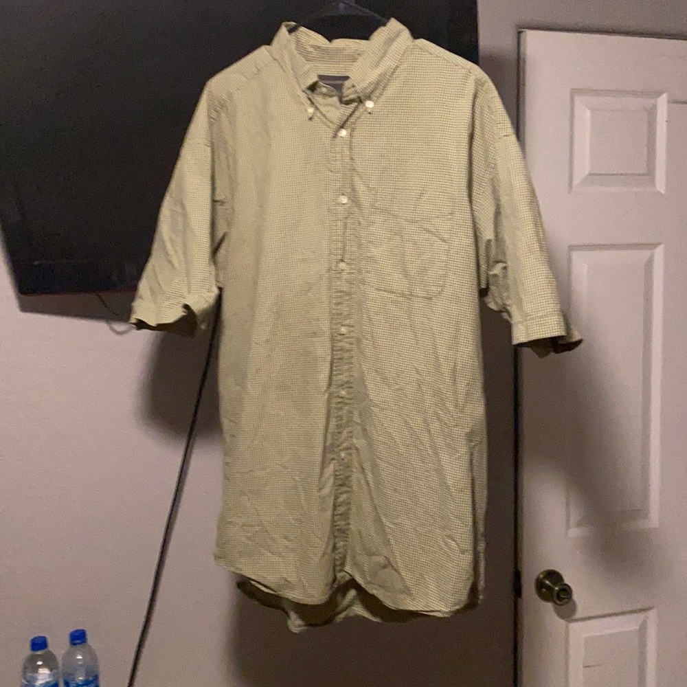 Green plaid dress shirt